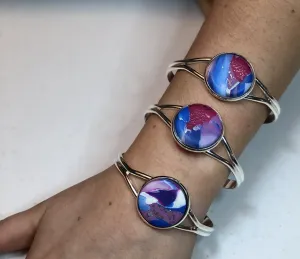 25mm Round Focal Bangle - Blue