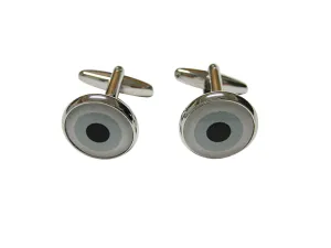 Black and Blue Concentric Circle Design Cufflinks