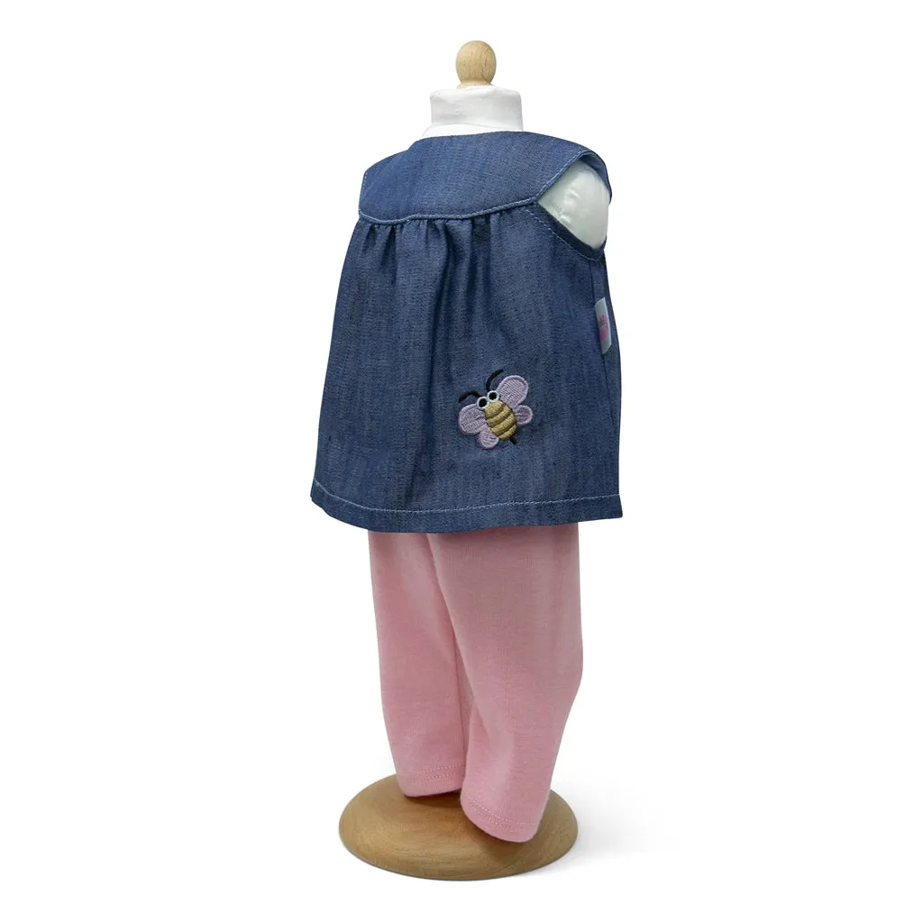 Butterfly trousers with blouse (doll size for 10 to 15inch inches / 27 to 39cm)
