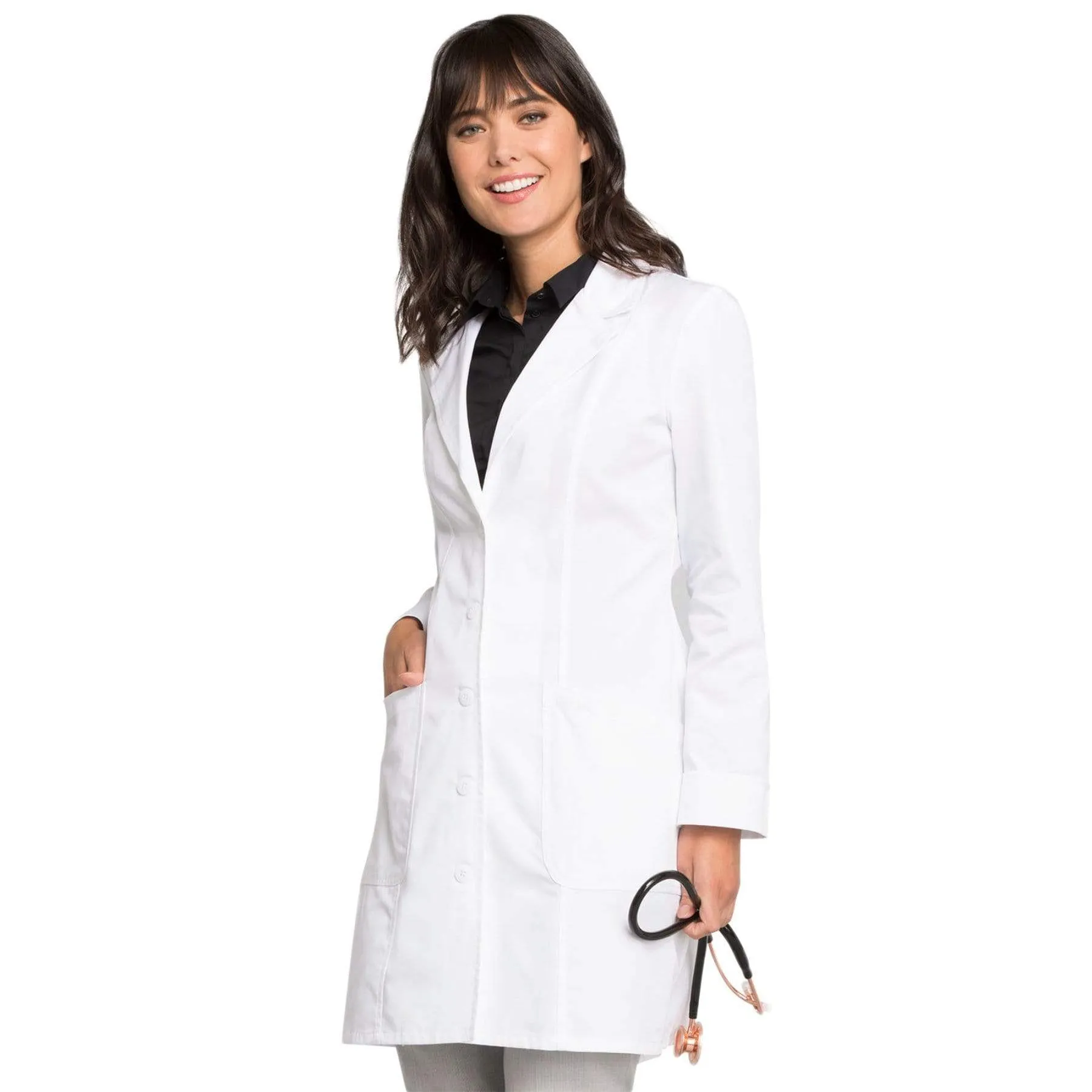 Cherokee Fashion White Lab Coat 2410 Lab Coat Womens 36" White