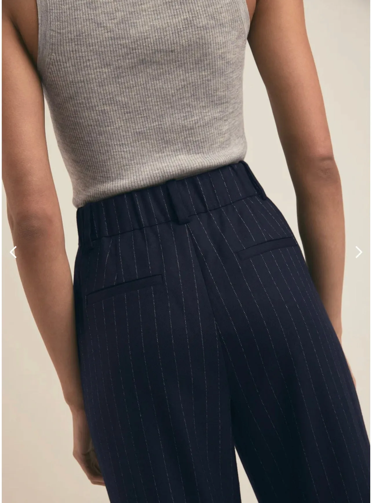 Favorite Daughter Dream Favorite Pant in Navy Pinstripe