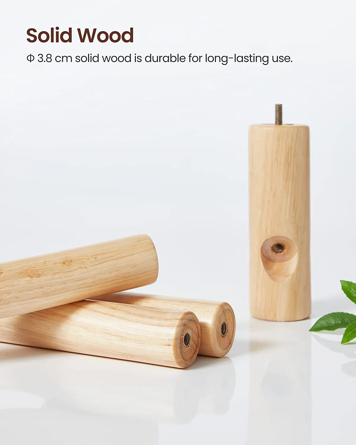Free Standing Solid Wood Coat Rack - White