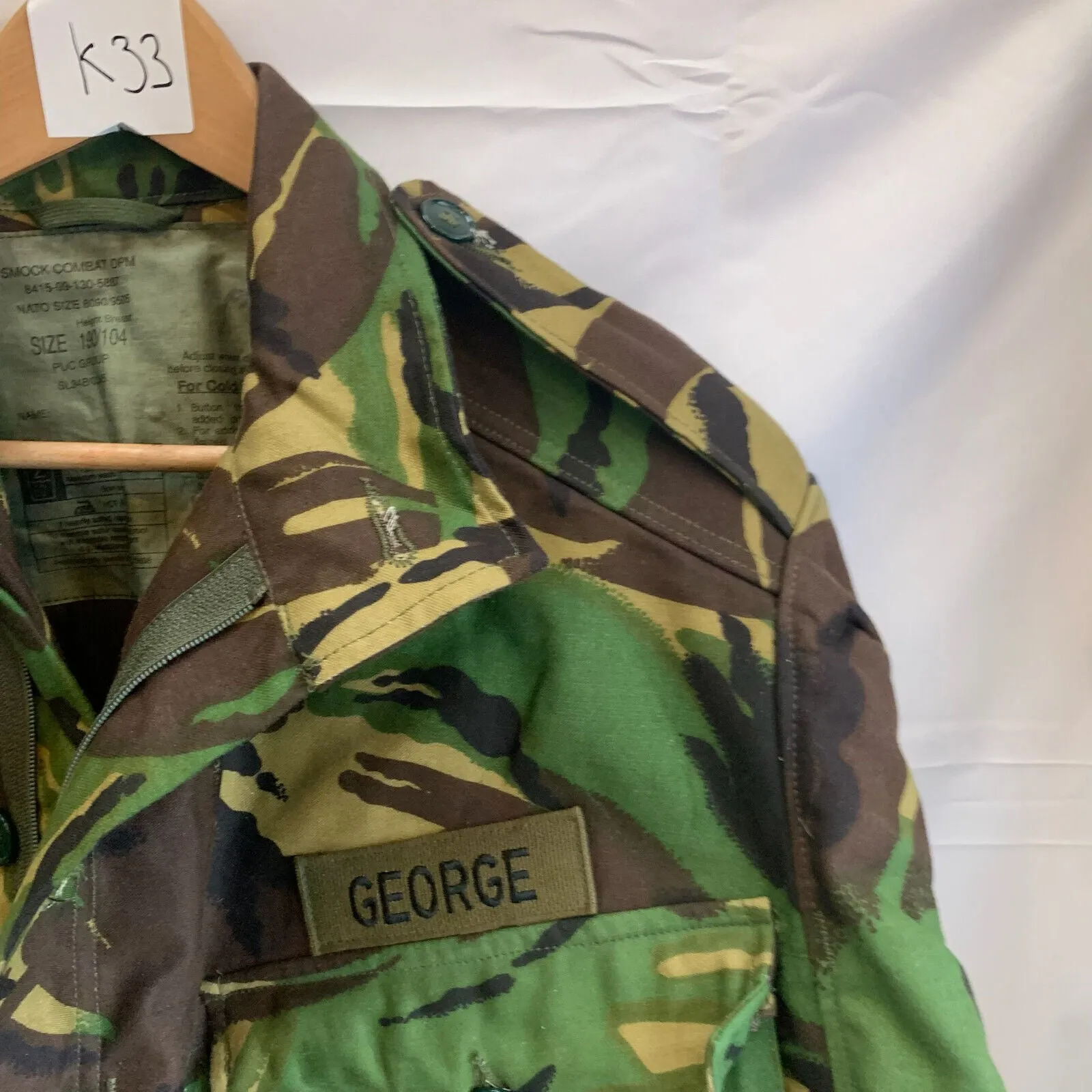 Genuine British Army Jungle DPM Camouflage Smock Combat Jacket - Size 190/104