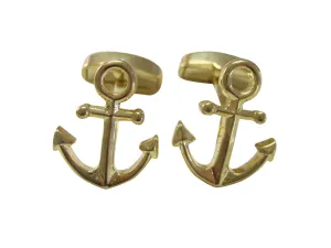 Gold Toned Anchor Cufflinks