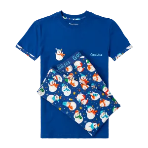 Goolies (Kids) Long Pyjamas - Snowman - Trousers & T-Shirt