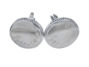 Gunmetal Toned Camera Setting Dial Cufflinks