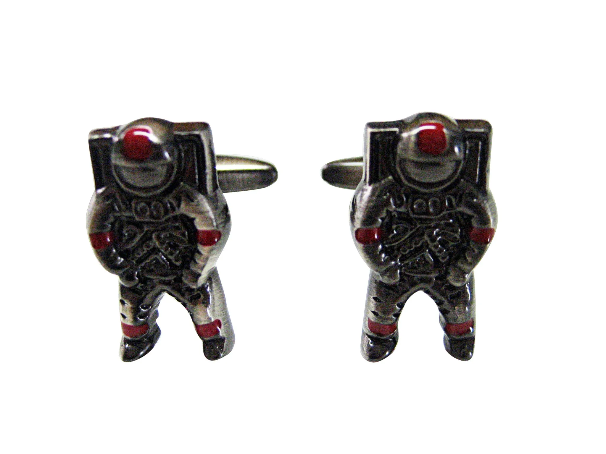 Gunmetal Toned Space Astronaut Cufflinks
