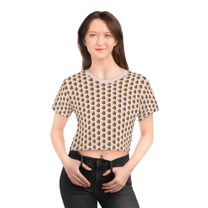 Hearts Crop Tee for Trendy Fashion