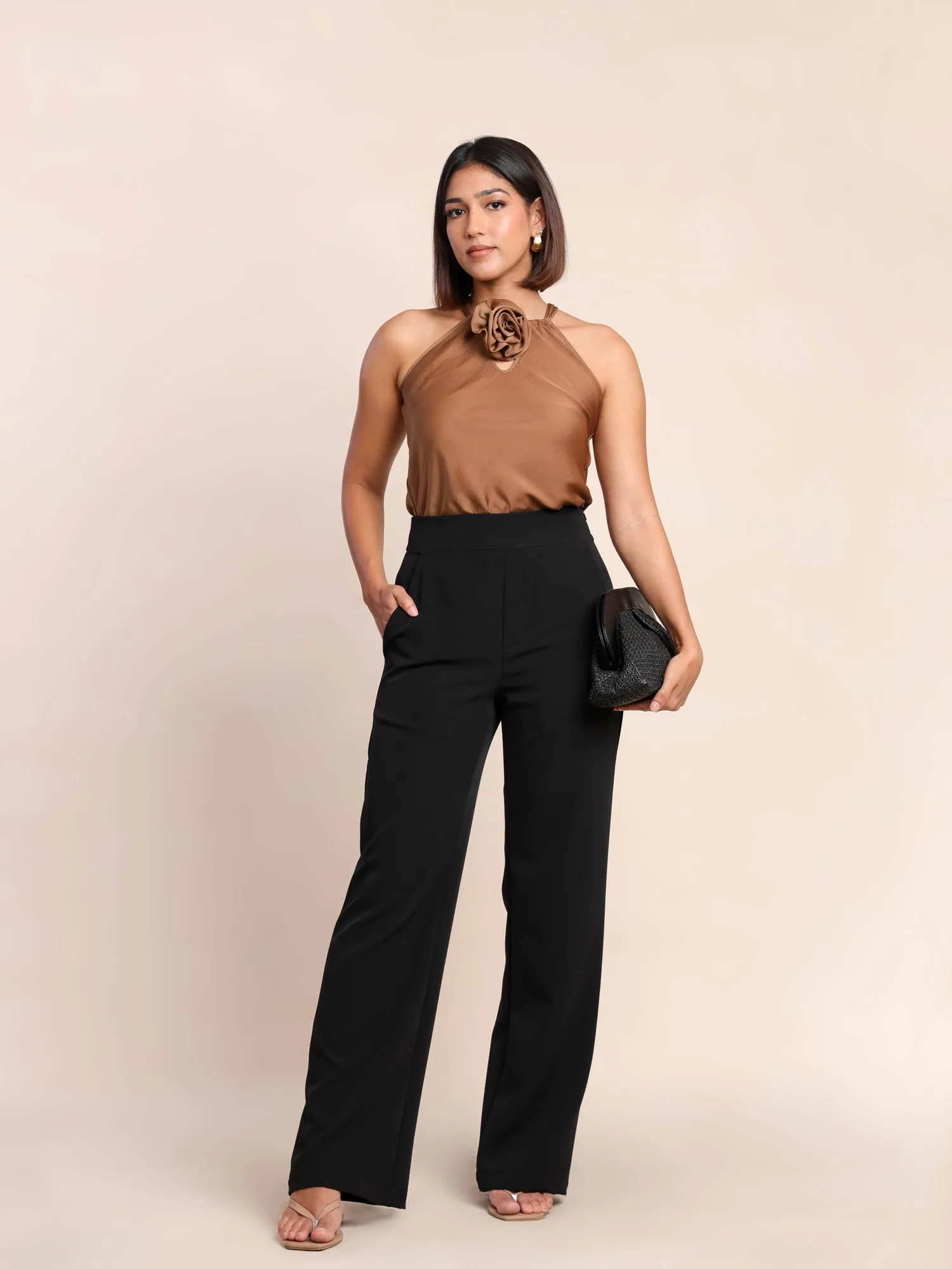 High Waist Straight Leg Pant