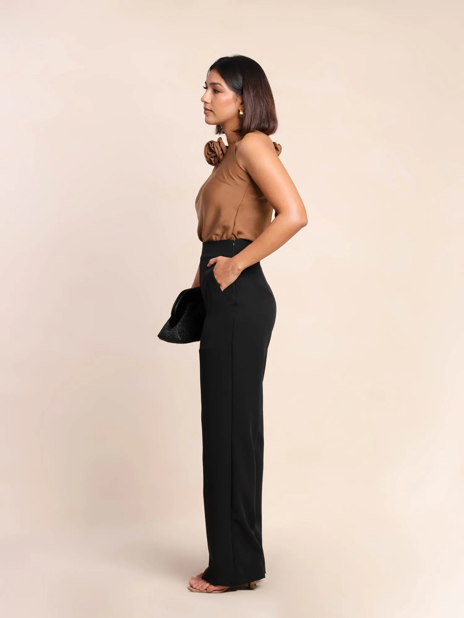 High Waist Straight Leg Pant