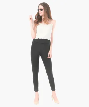 High-Waisted Classic Cigarette Trousers