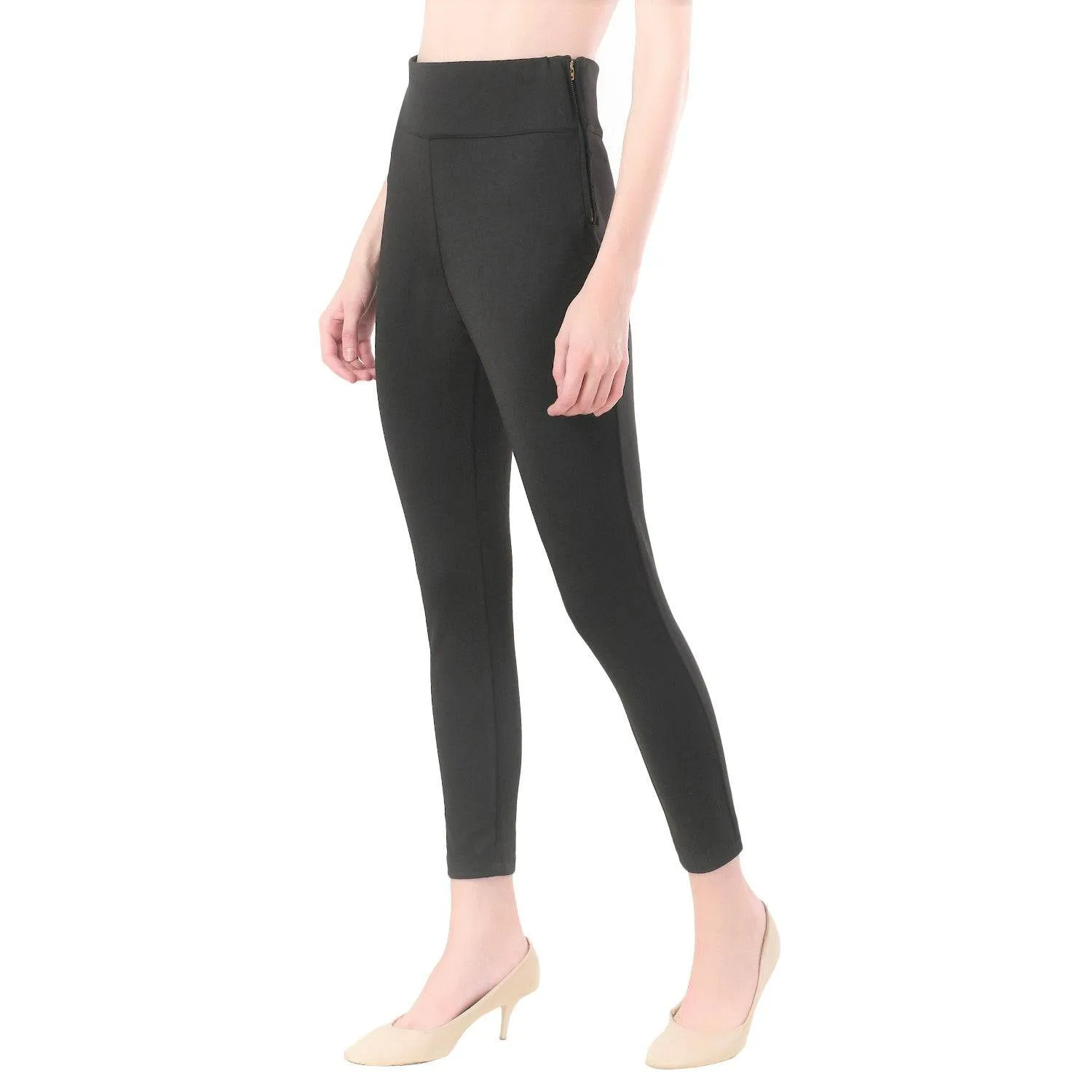 High-Waisted Classic Cigarette Trousers
