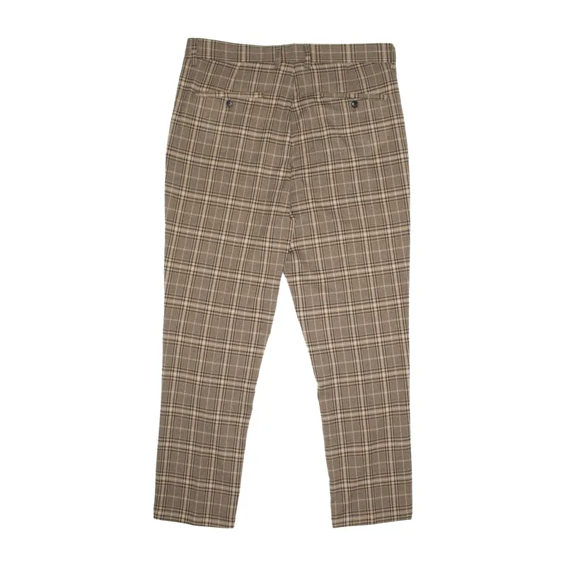 Jonathan D Logan Check Trousers - Chestnut