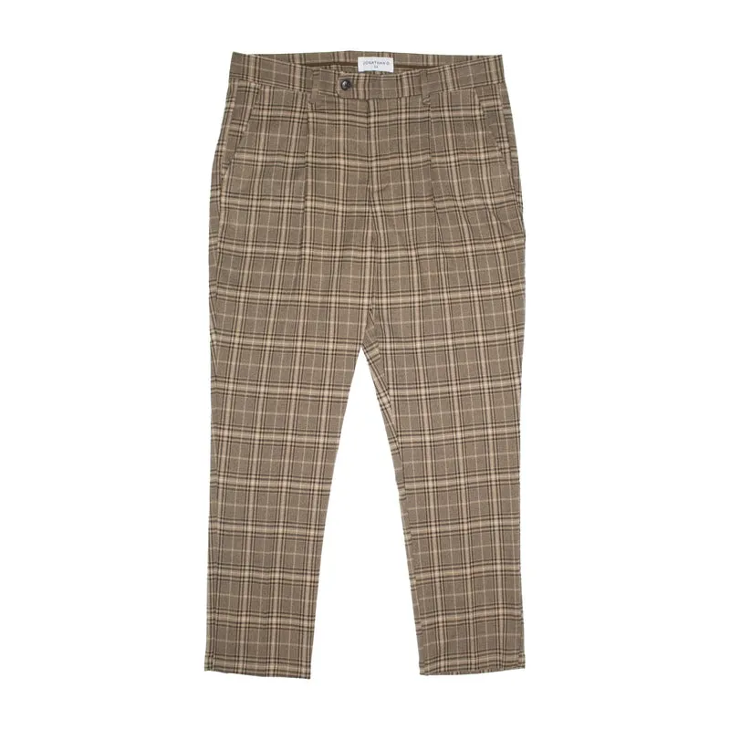 Jonathan D Logan Check Trousers - Chestnut