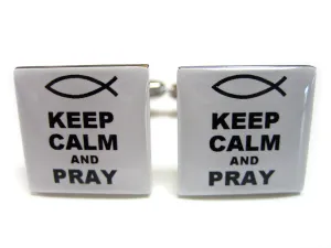 Keep Calm and Pray Cufflinks