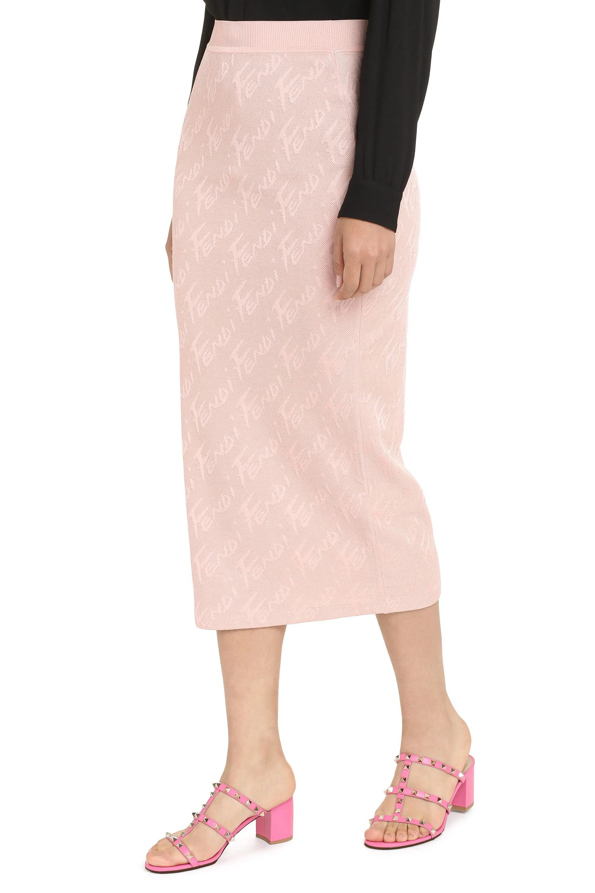 Knit pencil skirt