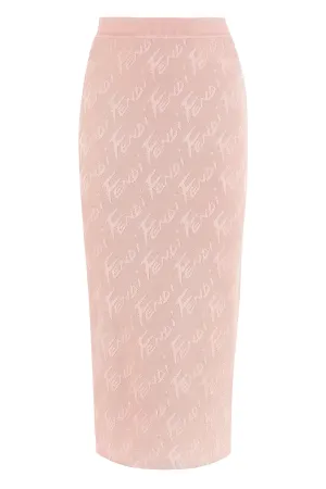 Knit pencil skirt