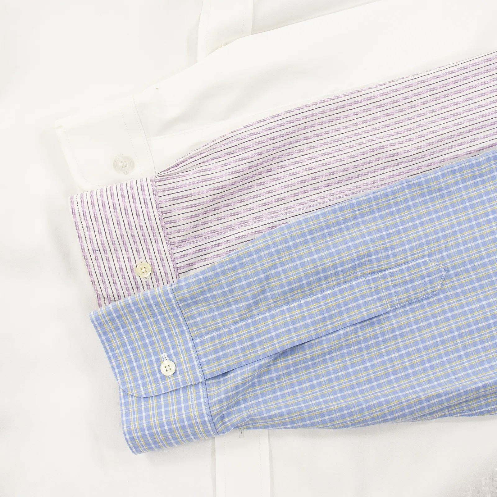 LOT of 5 Brooks Brothers Multi Color Cotton Plaid Striped Dress Shirts 15.5