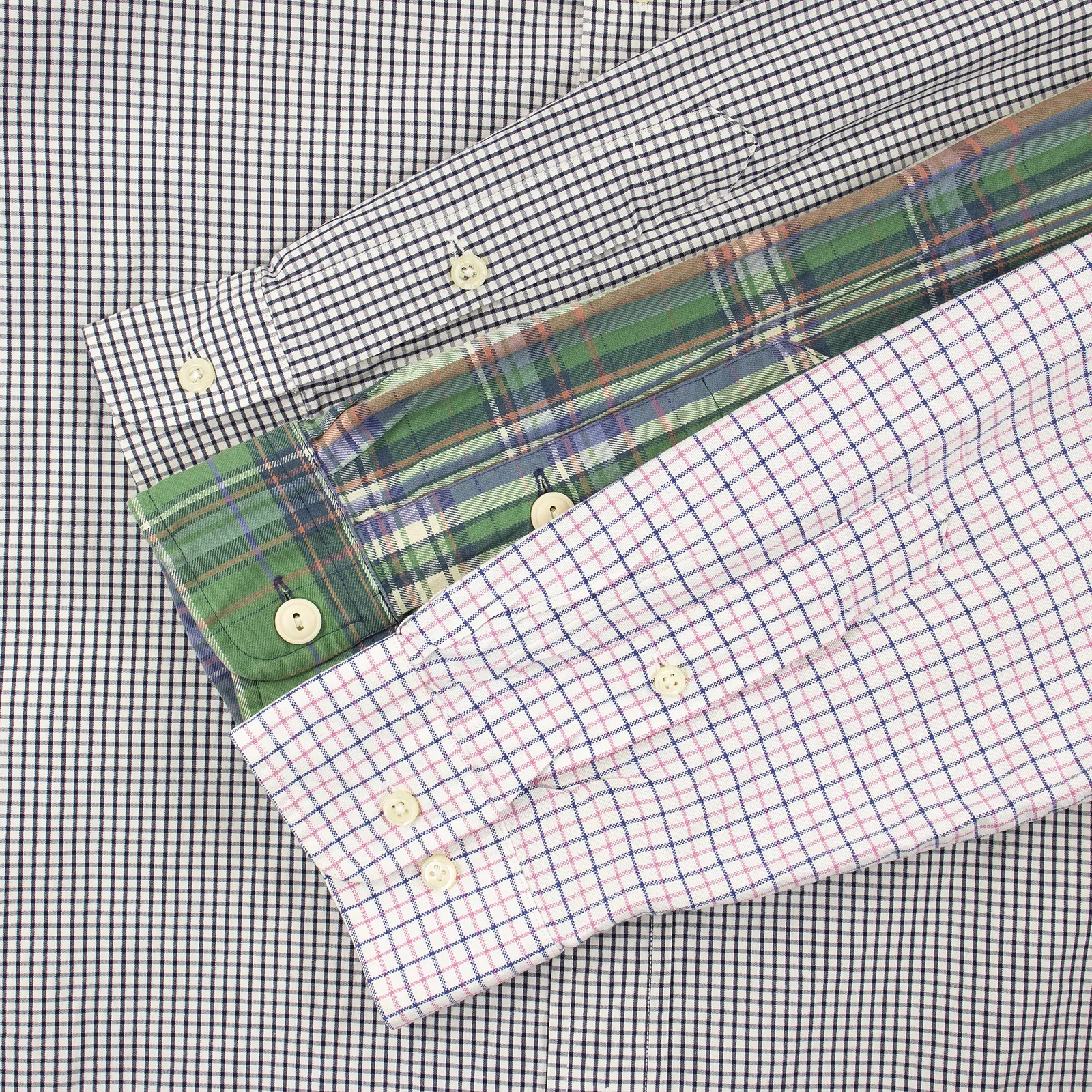 LOT of 5 Ralph Lauren Multi Color Cotton Plaid Checked Dress Shirts L
