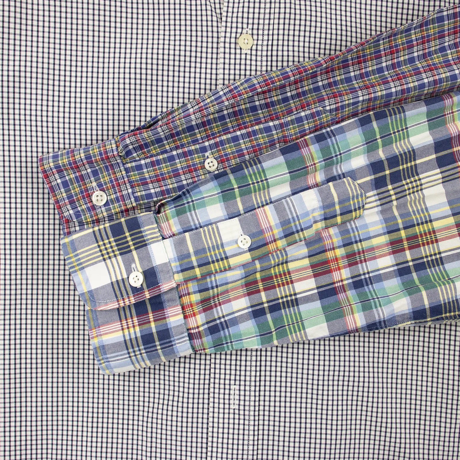 LOT of 5 Ralph Lauren Multi Color Cotton Plaid Checked Dress Shirts L