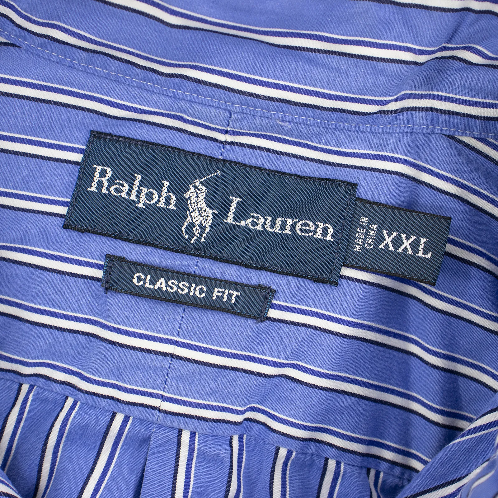 LOT of 5 Ralph Lauren Multi Color Cotton Striped Dress Shirts XXL