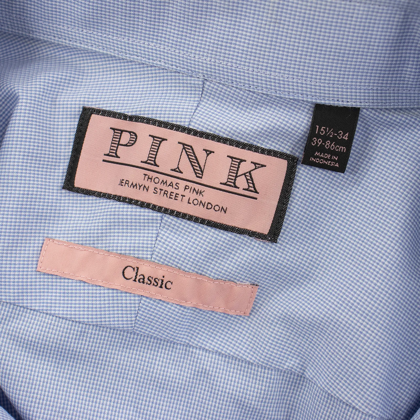 LOT of 5 Thomas Pink Multi Color Cotton Plaid Checked Dress Shirts 15