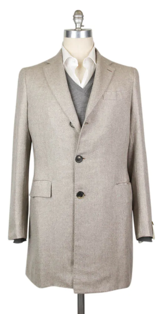 Luigi Borrelli Light Brown Coat - 40 US / 50 EU