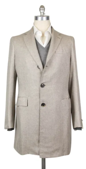 Luigi Borrelli Light Brown Coat - 40 US / 50 EU