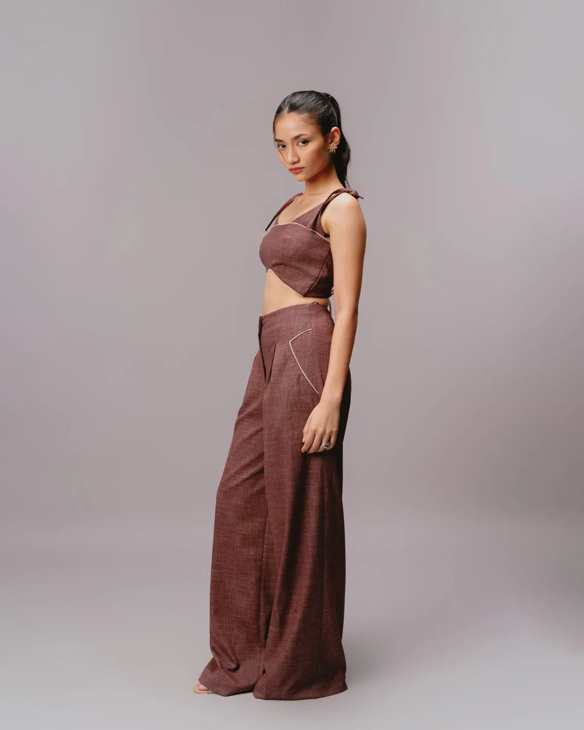 MAROON FADED TROUSERS