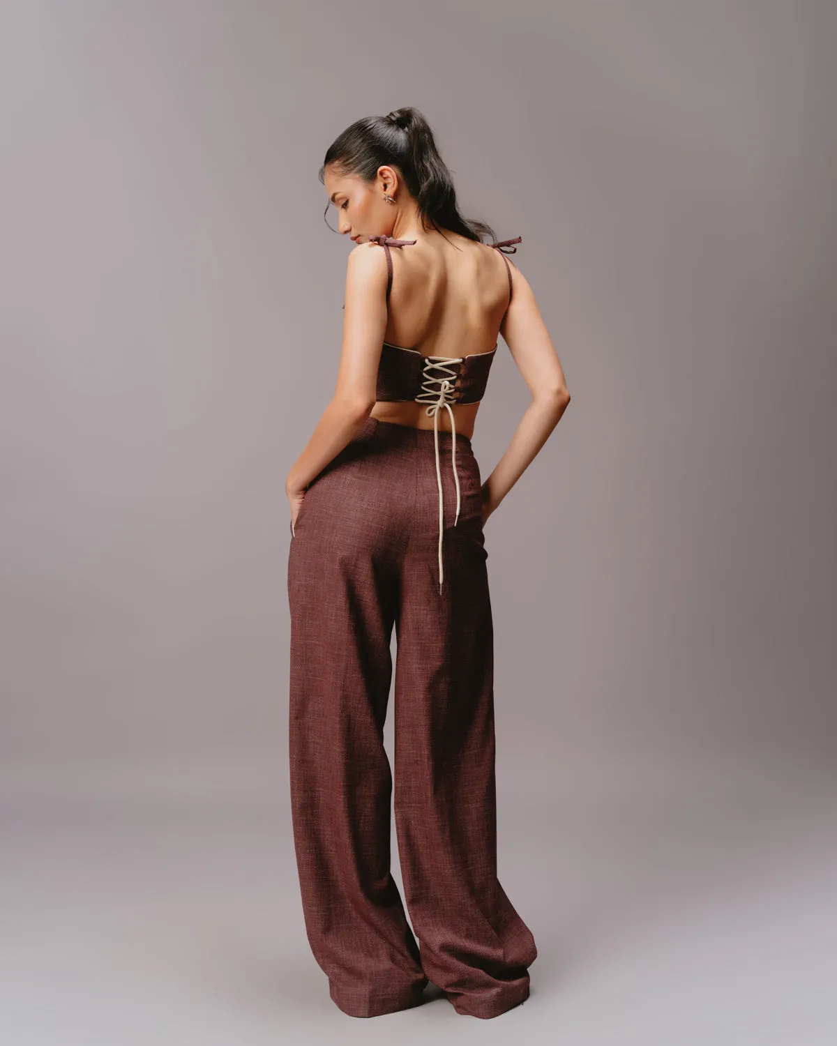 MAROON FADED TROUSERS