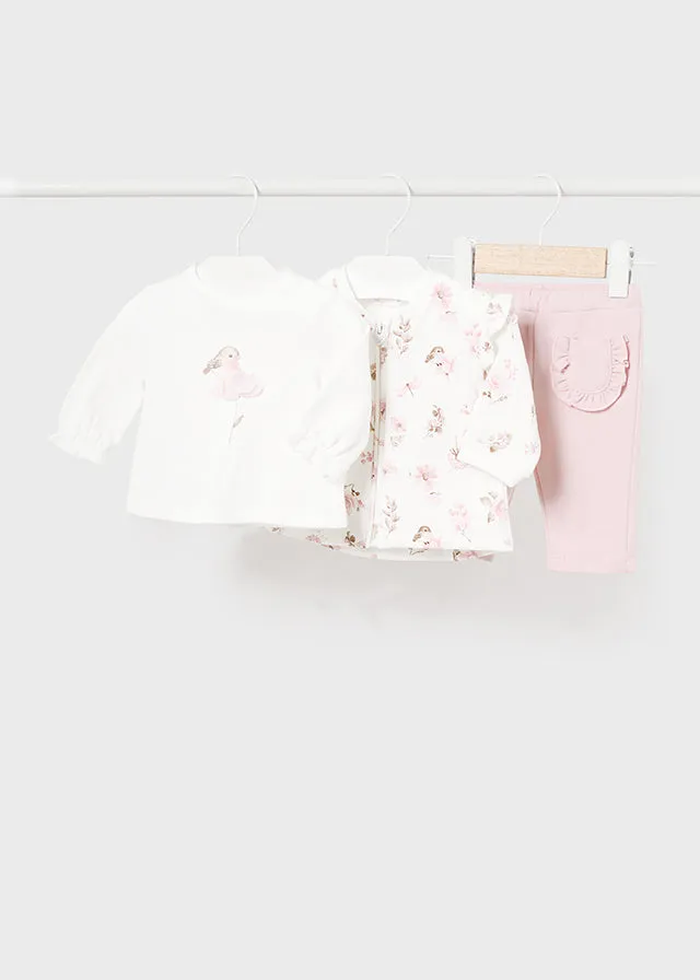 Mayoral 2610 Spanish Blush Pink Three Piece Tracksuit In Stock Now