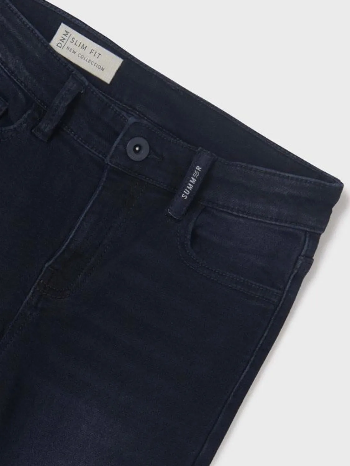 Mayoral Older Boys Slim Fit Jeans 6565 Mid Denim Blue Black
