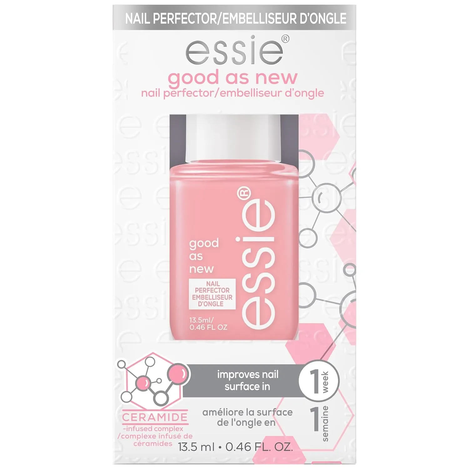 Nail Care, 8-Free Vegan, Hard to Resist Nail Strengthener, Glow and Shine, Pink Tint, 0.46 Fl Oz