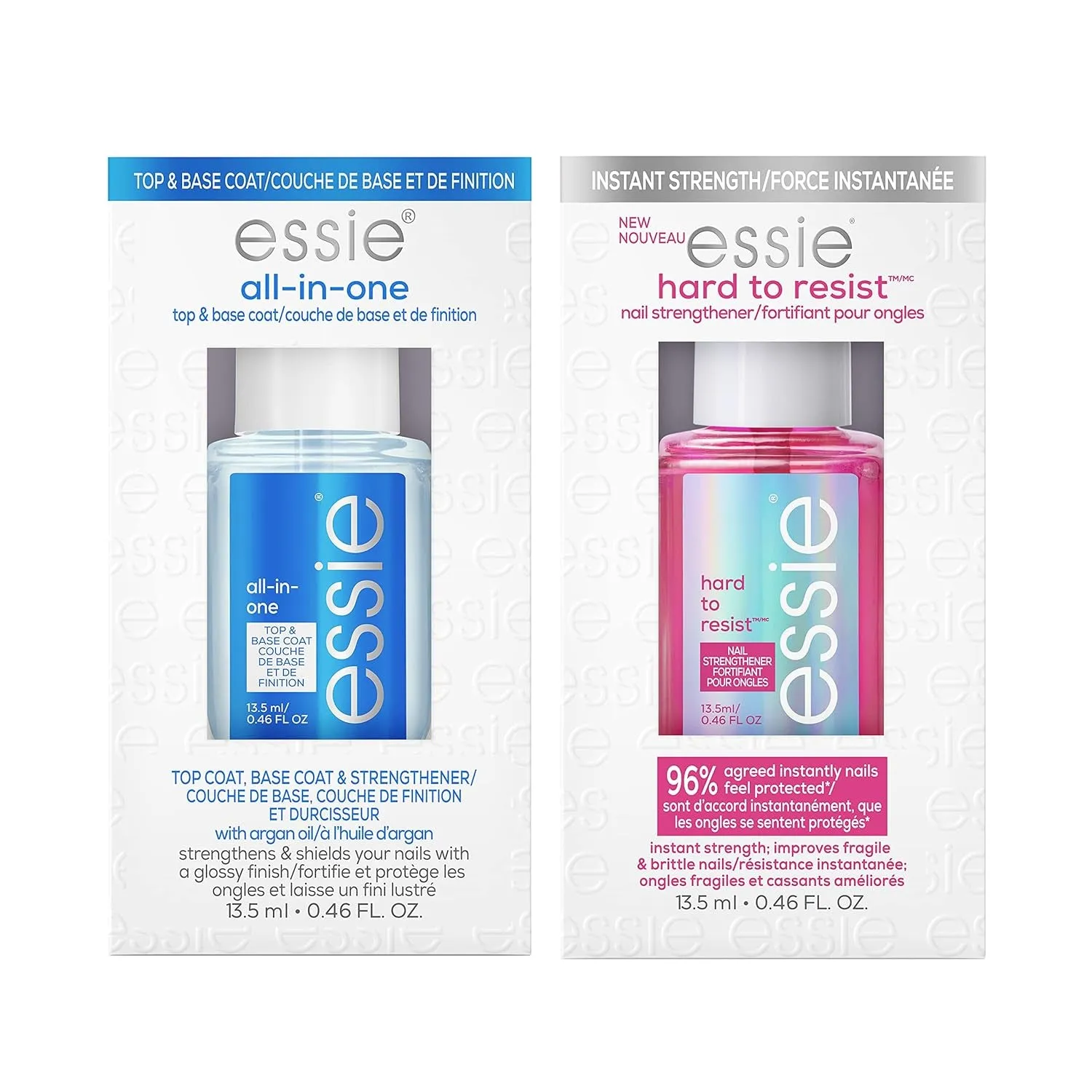Nail Care, 8-Free Vegan, Hard to Resist Nail Strengthener, Glow and Shine, Pink Tint, 0.46 Fl Oz
