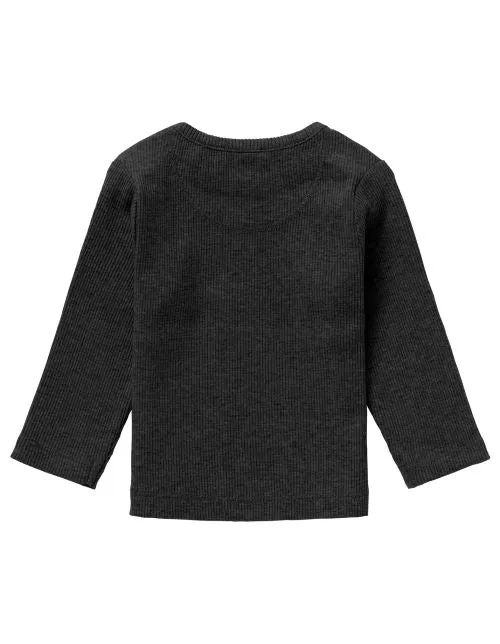 Noppies - Ribbed Tee Natal - Dark Grey Melange