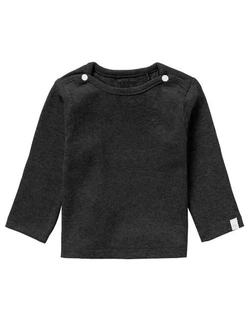 Noppies - Ribbed Tee Natal - Dark Grey Melange