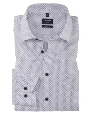 Olymp Modern Fit Shirt 1220/54/22 White/Brown/Blue Motif