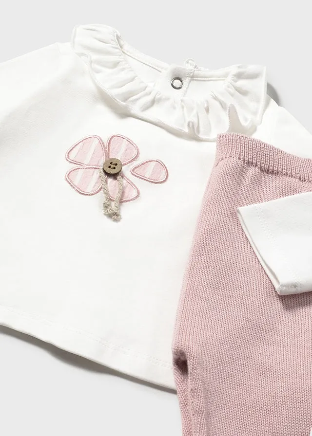 Pre-Order Mayoral 1589 Three Piece Rose Pink Trouser Set
