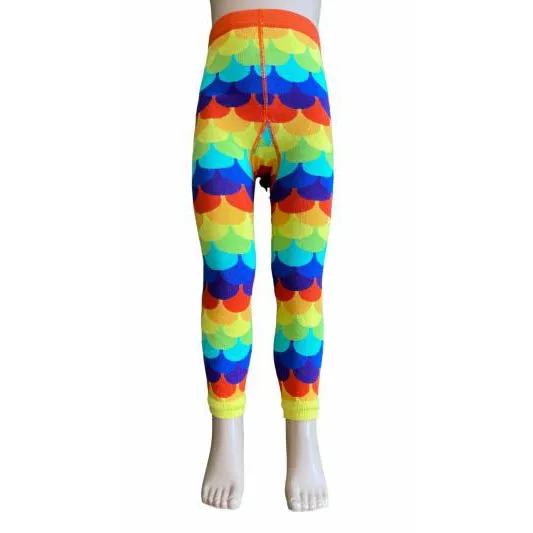 Rainbow Scales Footless Tights / Leggings - 2 Left Size 6-12 months