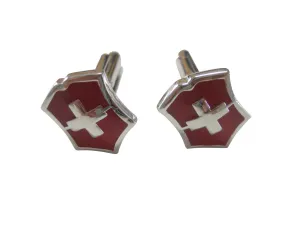 Red Cross Design Cufflinks