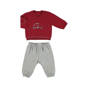 Red Sweater and Trousers Set 2557
