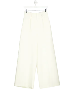 River Island Cream Straight Tux Trousers UK 8