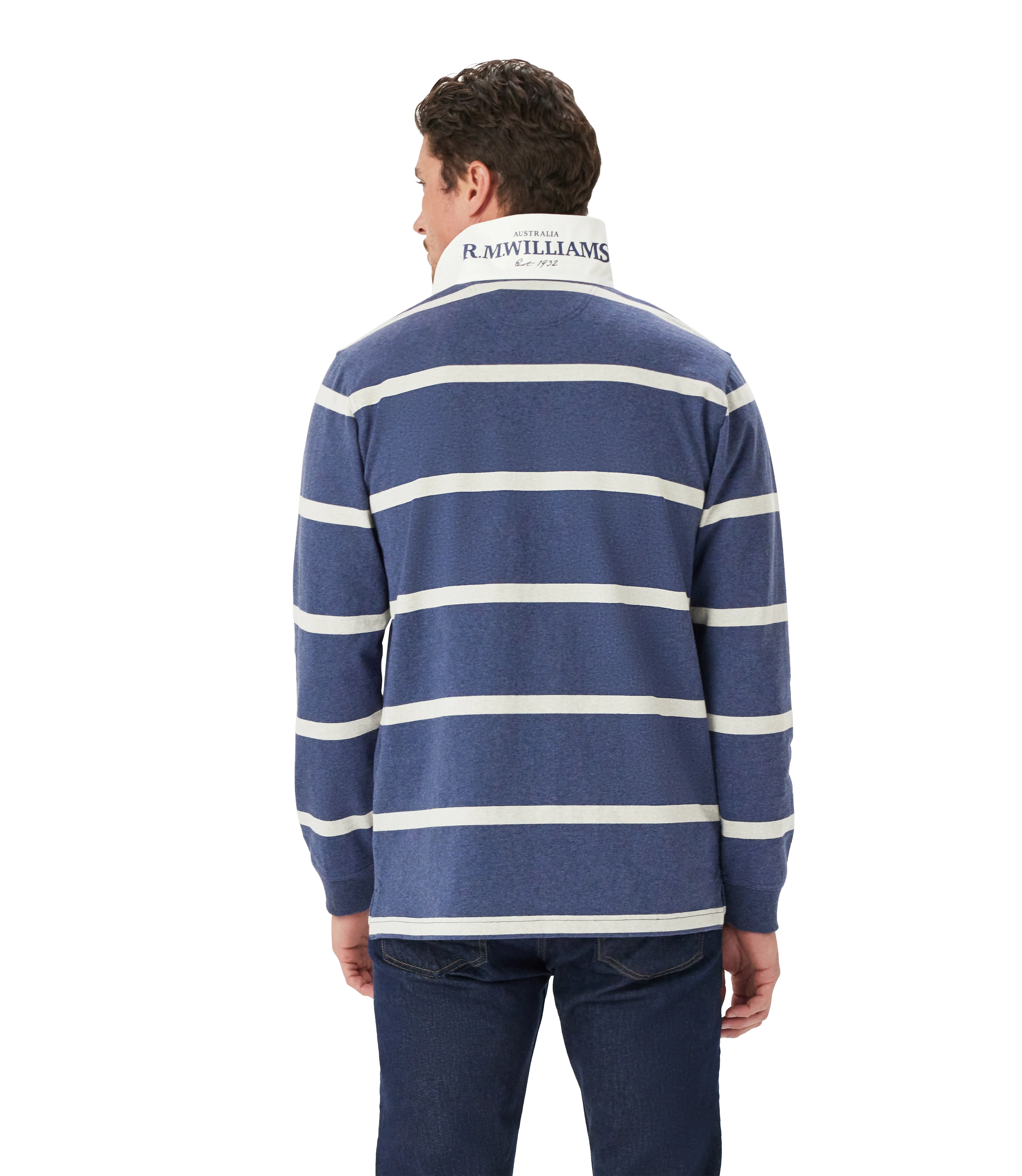 R.M. Williams Tweedale Rugby - Blue/Grey Marle