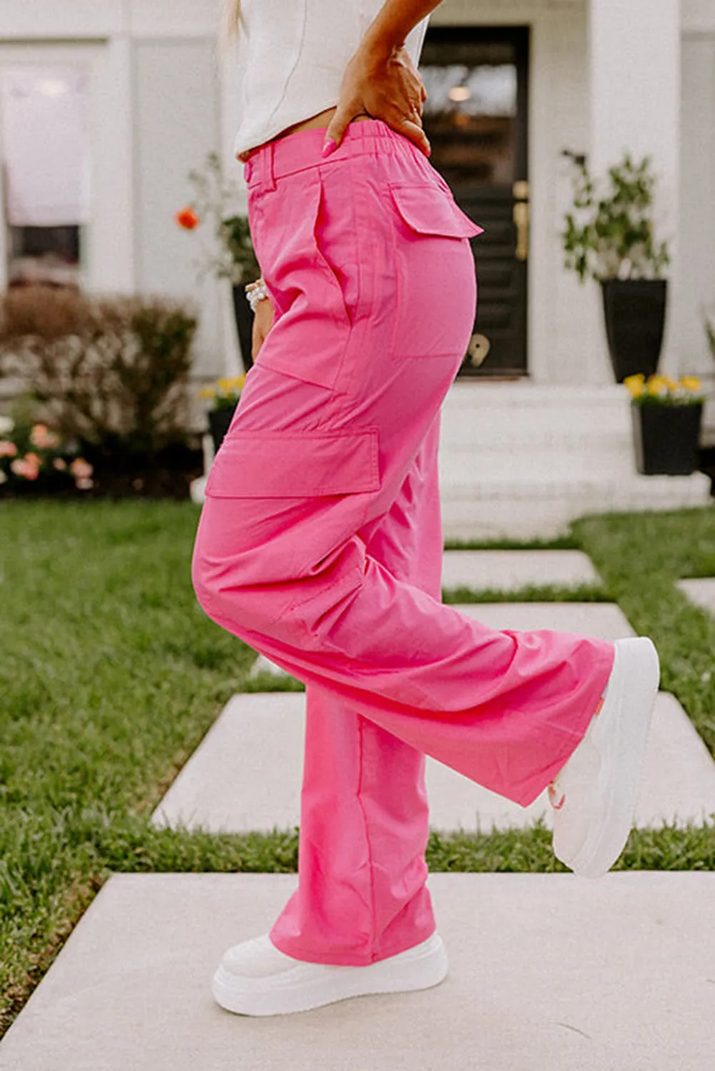 Rose High Waist Cargo Trousers