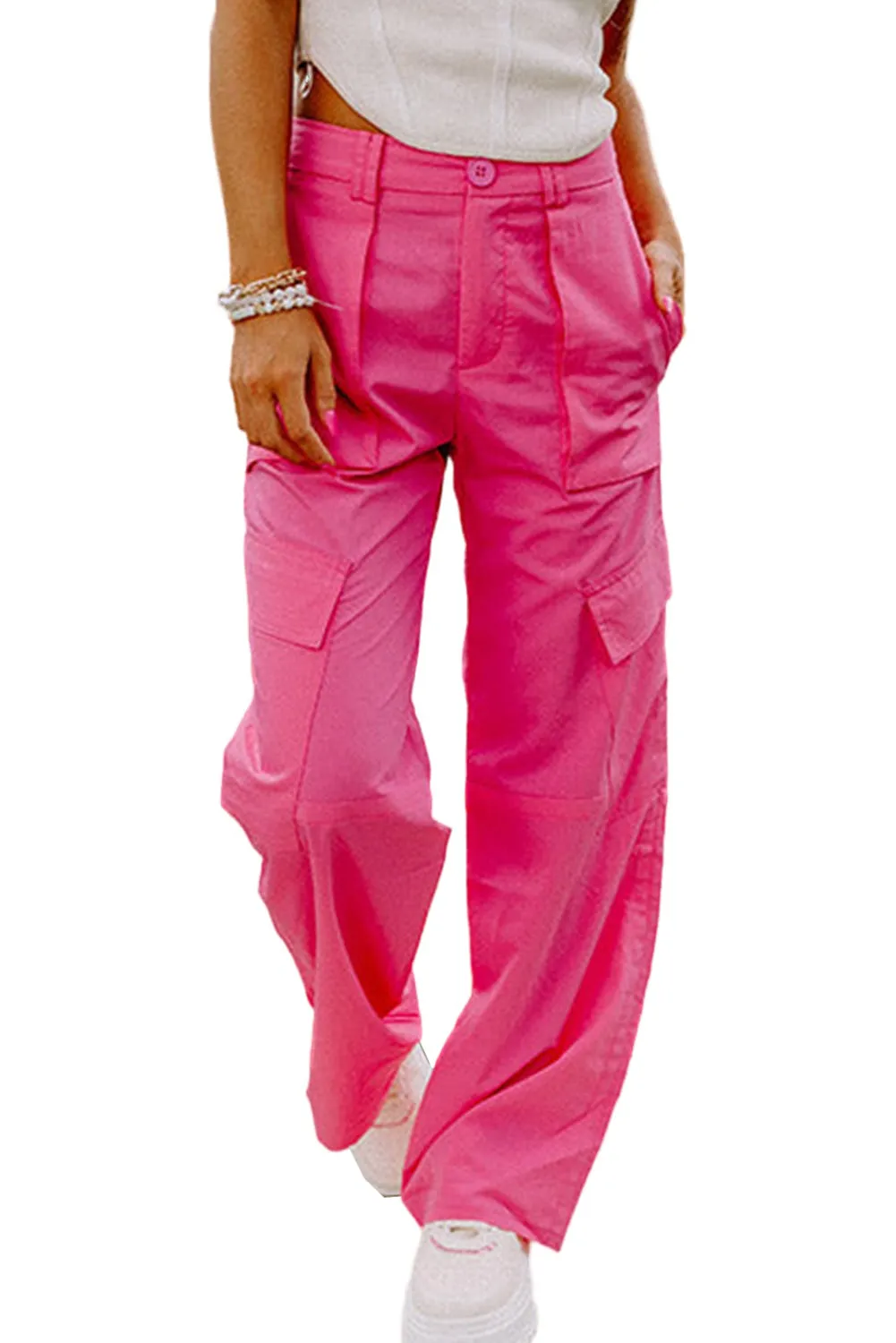 Rose High Waist Cargo Trousers