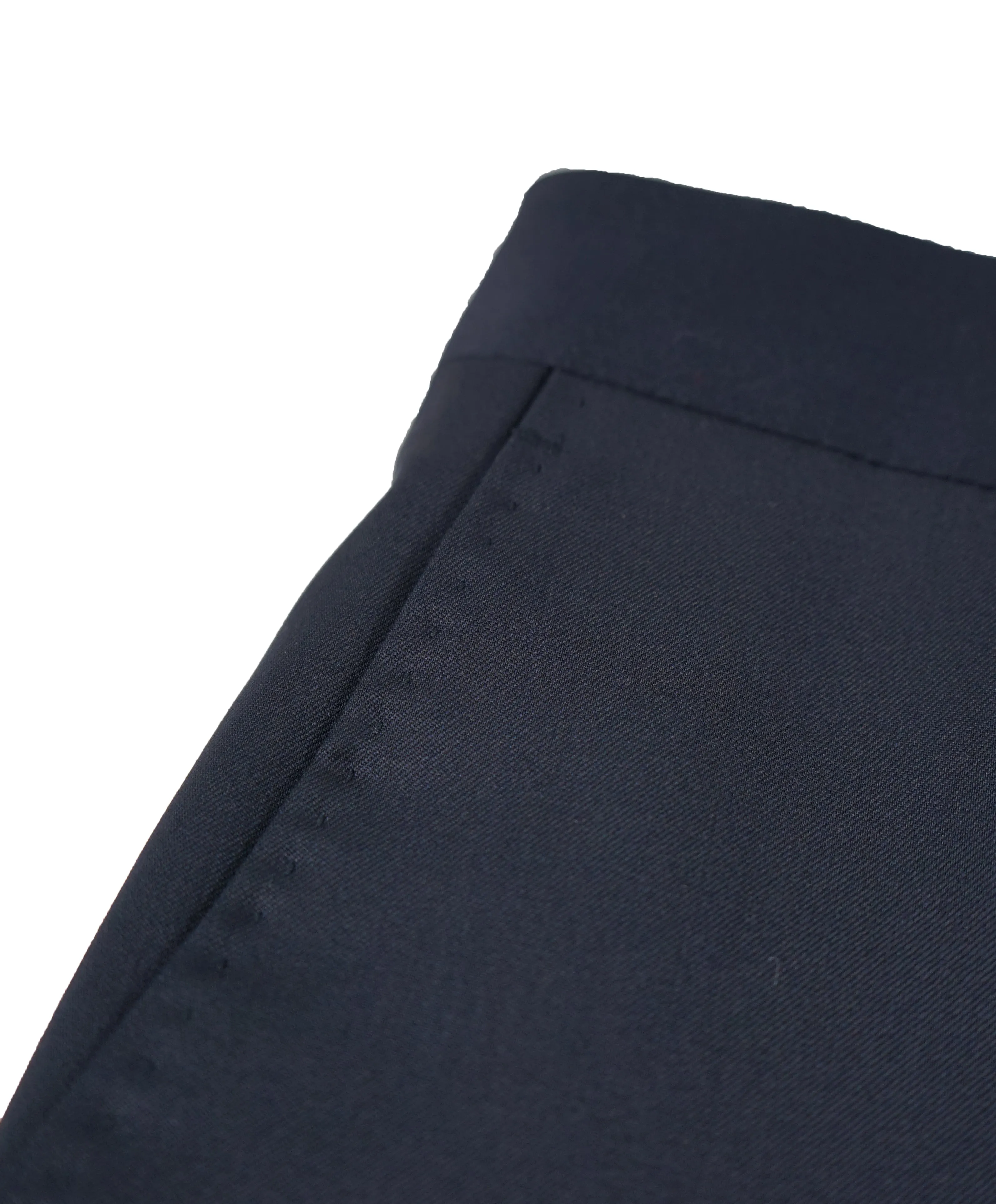 SAKS FIFTH AVE - Navy Wool / Silk MADE IN ITALY Flat Front Dress Pants -  36W