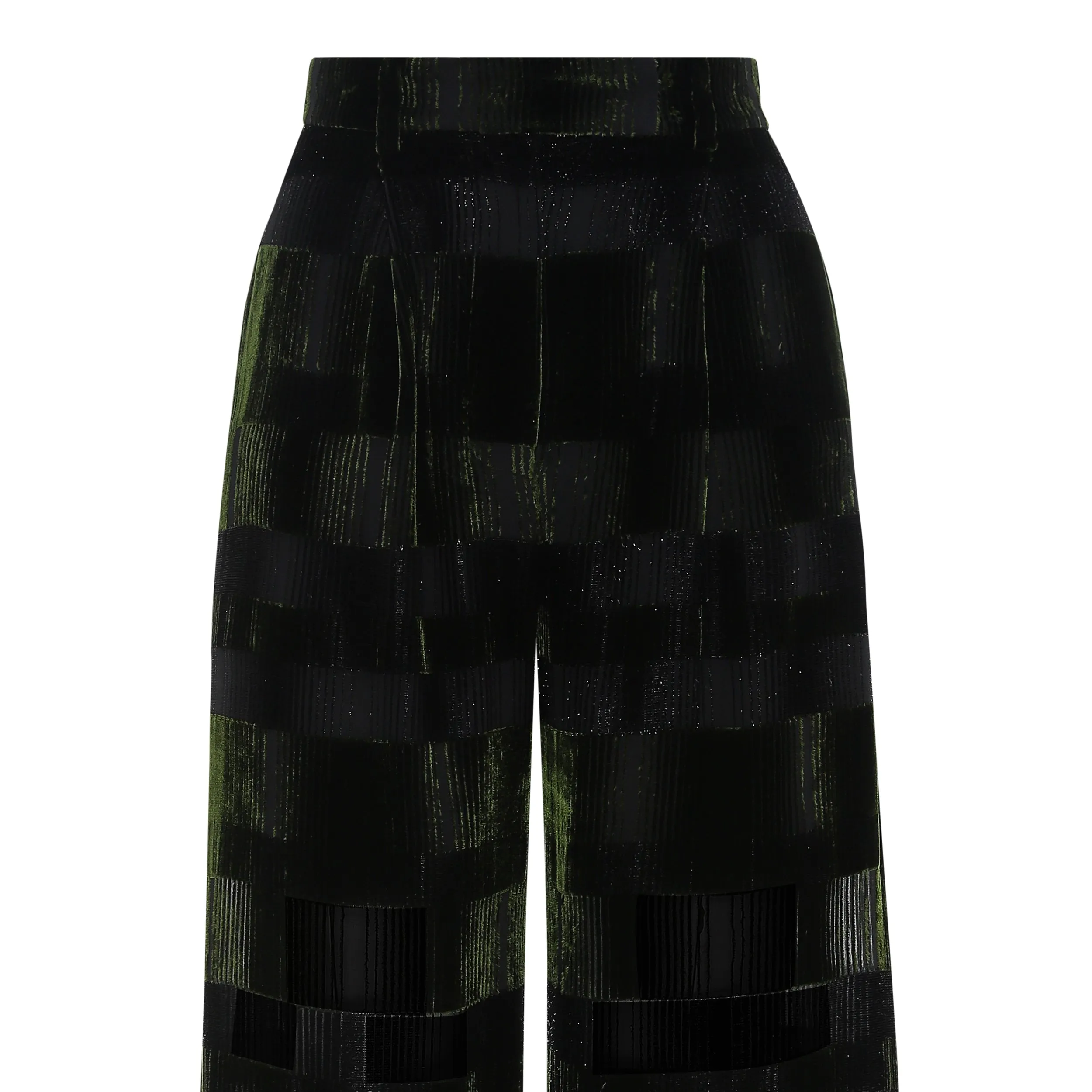 Silk Velvet High-Waisted Trousers  (Try-on)