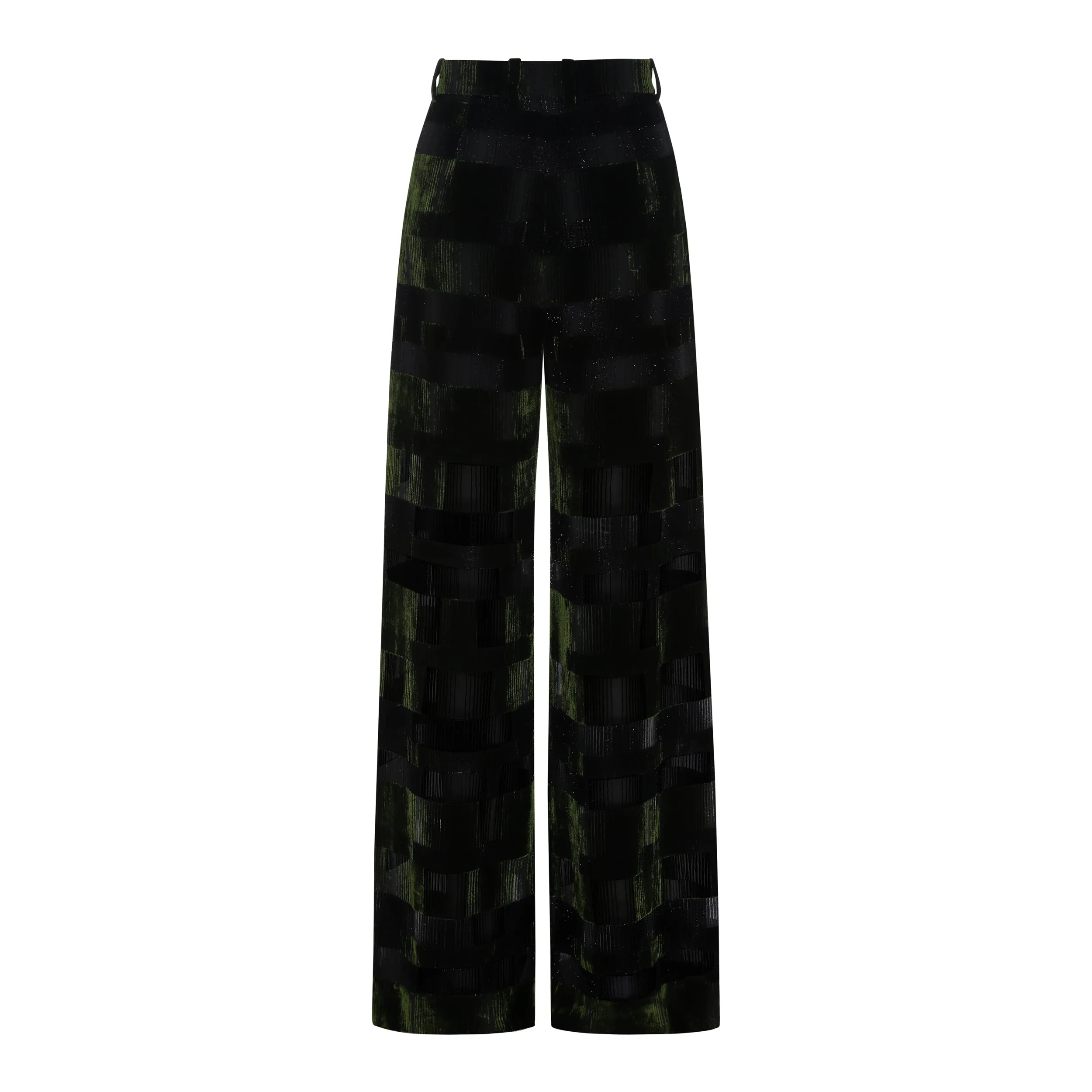 Silk Velvet High-Waisted Trousers  (Try-on)