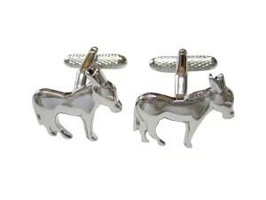 Silver Toned Donkey Cufflinks