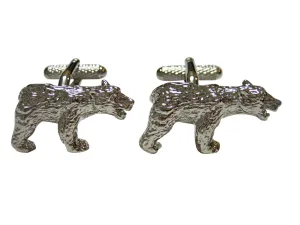 Silver Toned Polar Bear Cufflinks